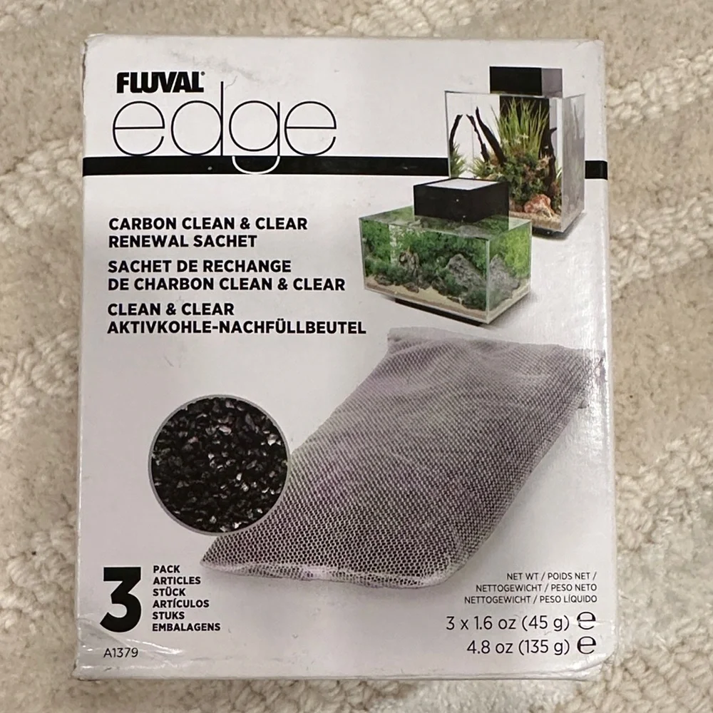 Fluval Edge Carbon Clean & Clear Renewal Sachet pack of 3